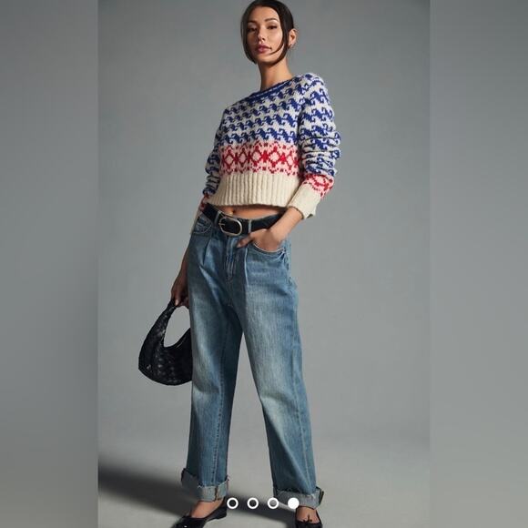 MOTHER Fairisle Pullover Sweater Alpaca Blend - Picture 4 of 4